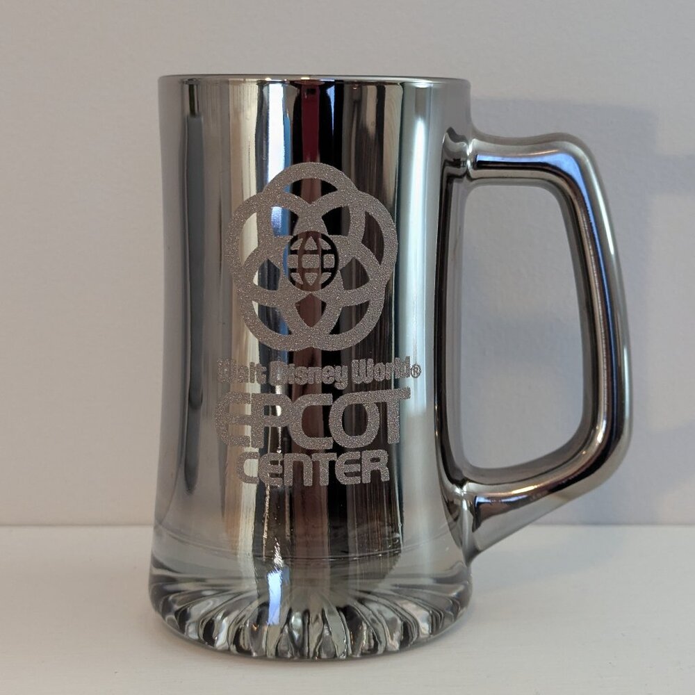 Walt Disney World Epcot Center Mirrored Glass Mug